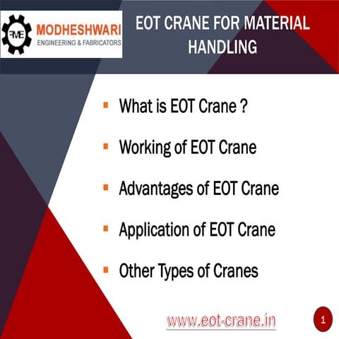 EOT Crane for Material Handling