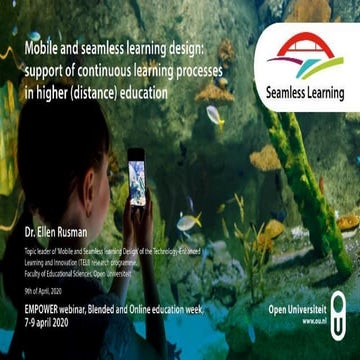 Seamless learning by Ellen Rusman