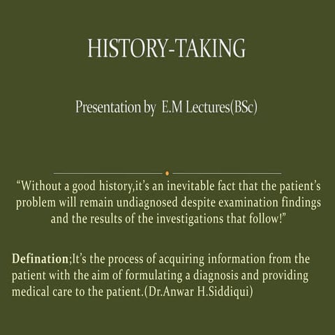 History-taking of a Patient(Updated)