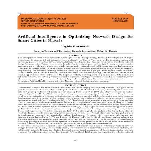 Artificial Intelligence in Optimizing Network Design for Smart Cities ...