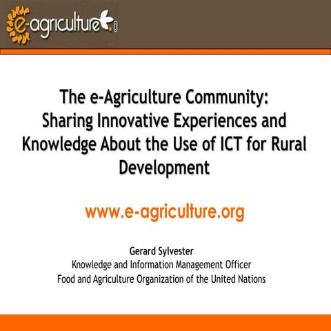 e-Agriculture