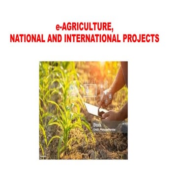 e-AGRICULTURE for promote of agriculture