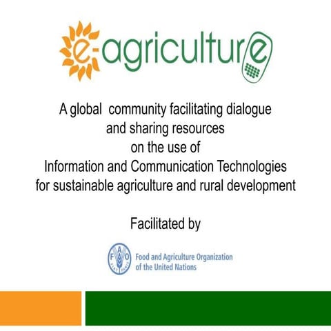 e-Agriculture Community of Practice - General presentation - Oct 2014