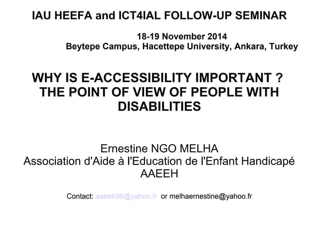 E assessibility disabilities