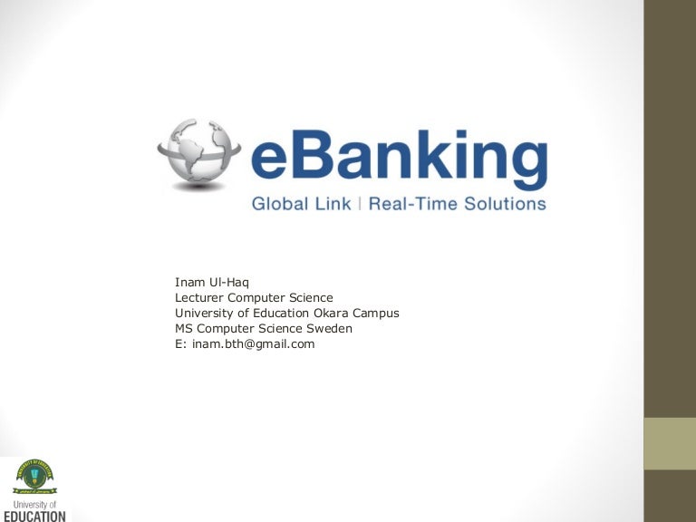 Introductory Lecture 1eBanking