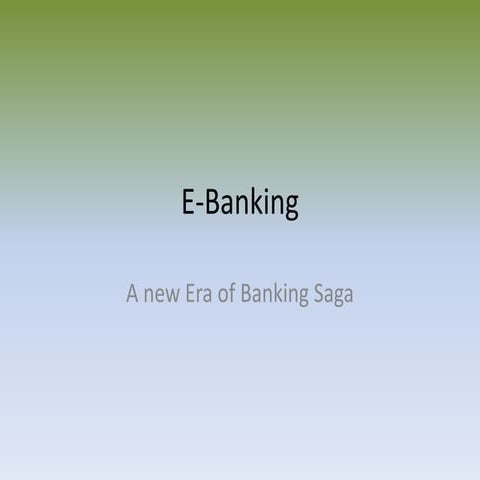 E banking