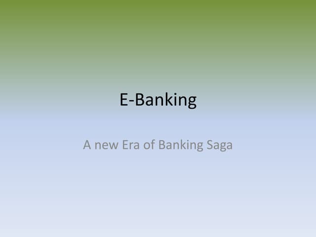 E banking