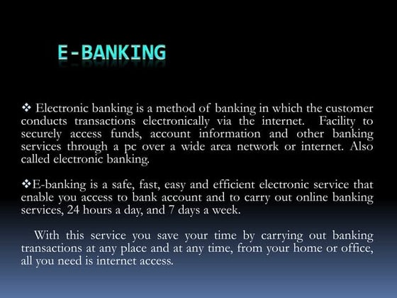 E banking | PPTX