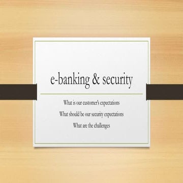 E banking & security