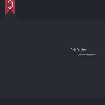 E-biz Solutions overview deck