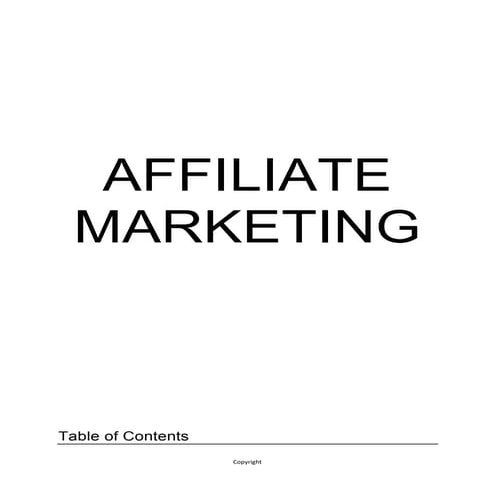 A Complete Guide to Affiliate Marketing | PDF