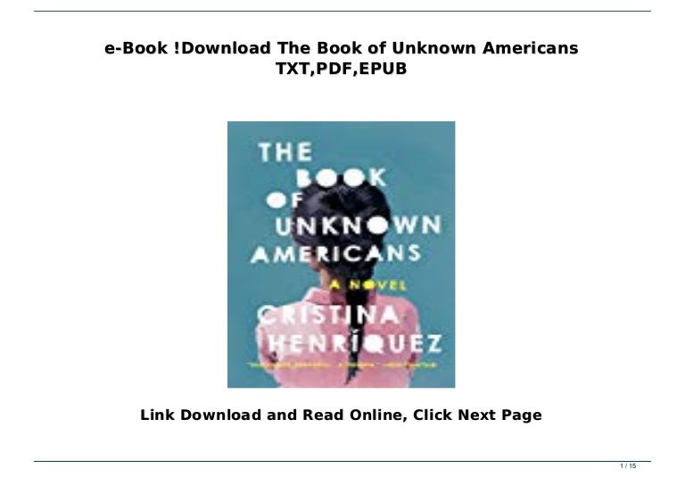 eBook !Download The Book of Unknown Americans TXT,PDF,EPUB