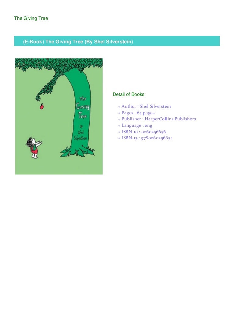 Get The Giving Tree Book Pics