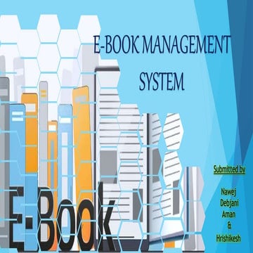 E-BOOK MANAGEMENT SYSTEM PowerPoint Presentation | PPT