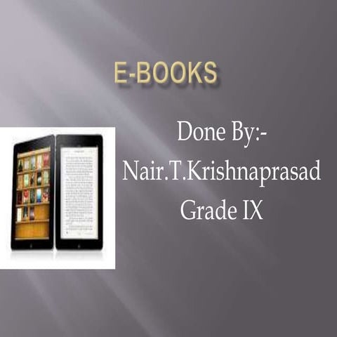 Ppt on E books