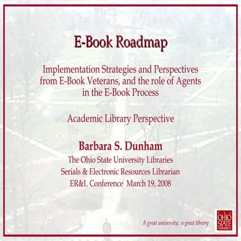 E books roadmap-dunham