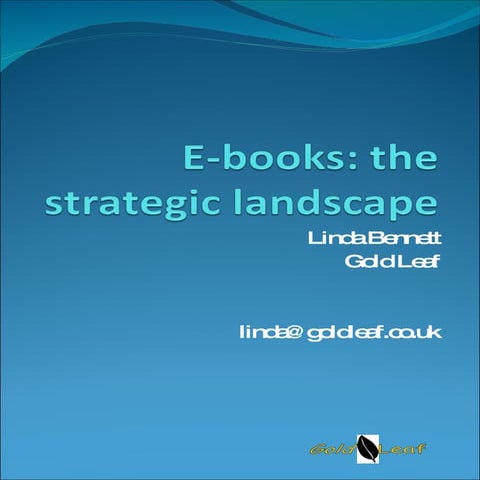 E-Books: The Strategic Landscape