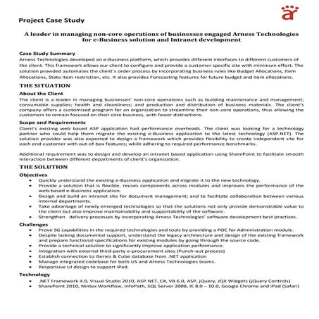  Arness Technologies white paper on E business