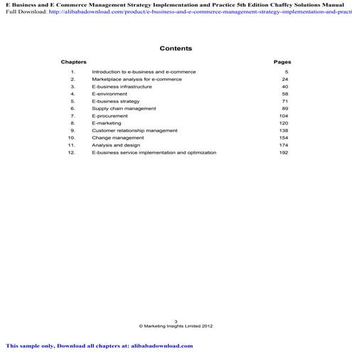 E Business and E Commerce Management Strategy Implementation and Practice 5th...