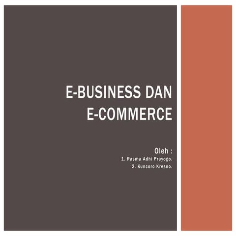 Pengantar E-Business & E-Commerce