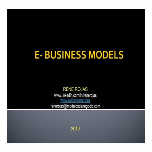 E  business models