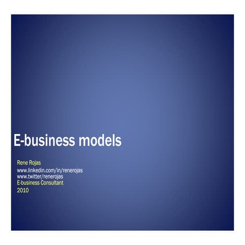 E business moldels 2