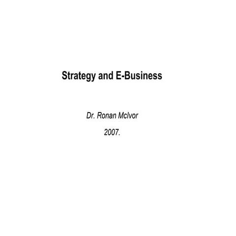 E business strategy