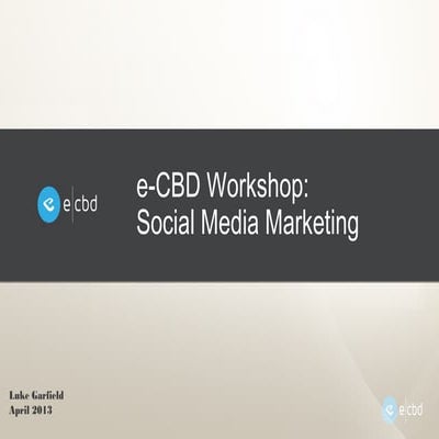 2013 Social Media Marketing 101 - e-CBD