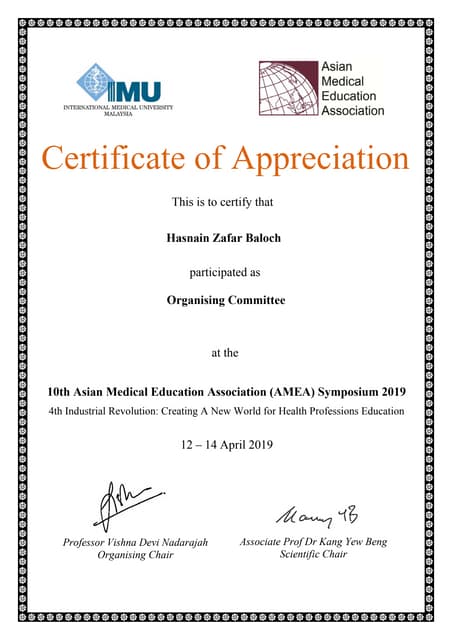 IRICT Conference Certificate of Appreciation | PDF