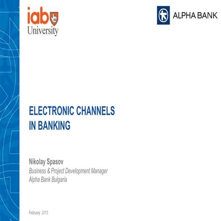 E-channels in banking
