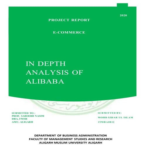 IN DEPTH ANALYSIS OF ALIBABA GROUP