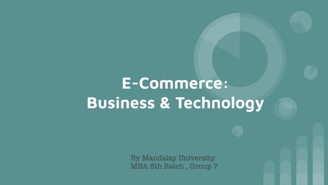 Management Information System : E-Commerce 