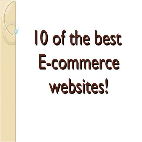 E Commerce
