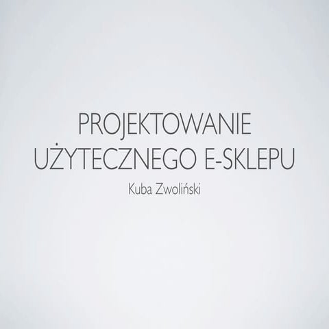 Projektowanie użytecznego e-sklepu