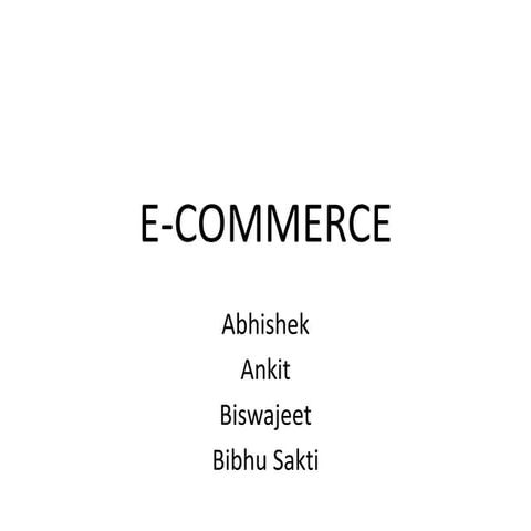 E commerce