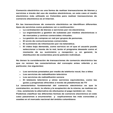 Ensayo sobre el comercio electronico | DOCX