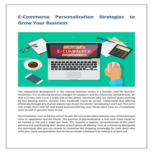 E commerce-personalization strategies