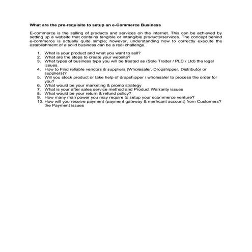 E commerce-pros & cons