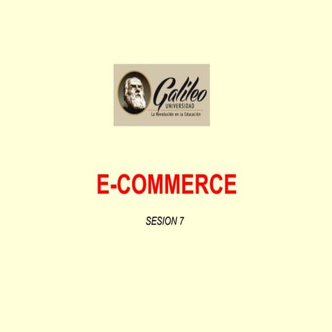 e-commerce#7.ppt Comercio Electrónico #7 | PPT