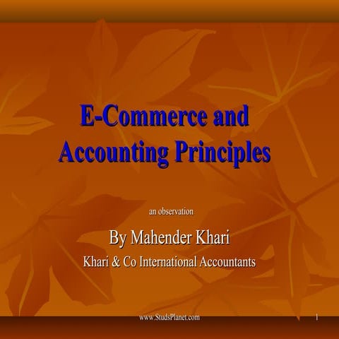 E commerce and accounting principles