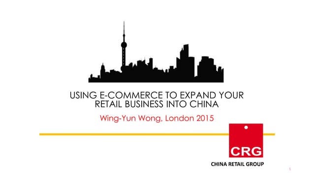E commerce as an entry strategy to china (fifty technology) - april 2015