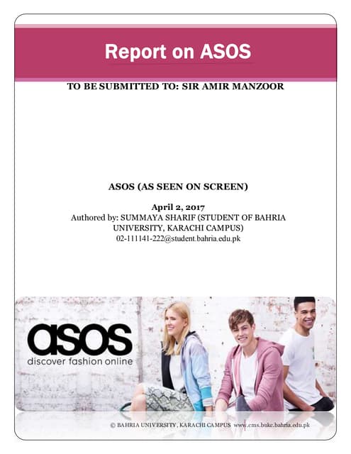 E Business Model Of Asos