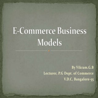 E commerce business models
