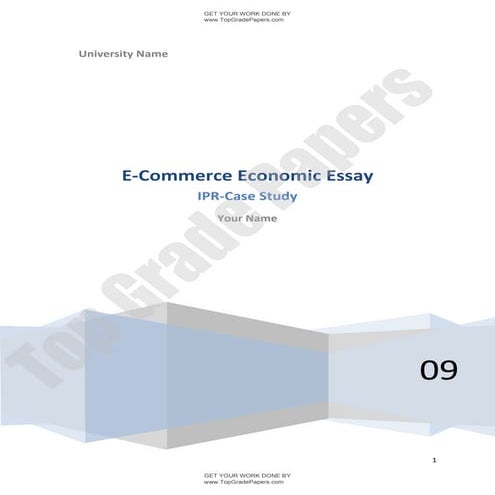 E commerce economic essay assignment - www.topgradepapers.com