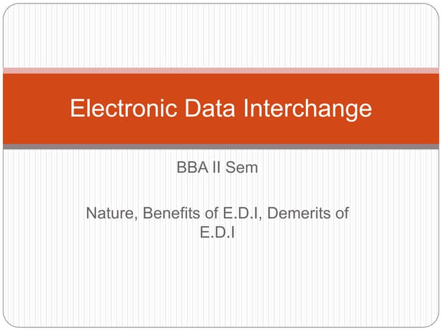 E commerce (edi)