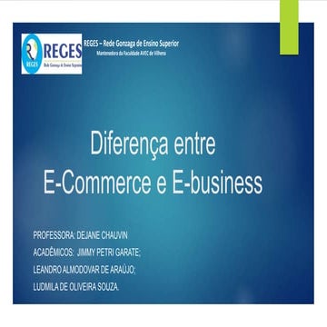 E-commerce e E-business | PPTX