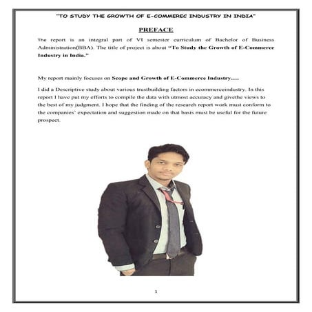  “TO STUDY THE GROWTH OF E-COMMERCE INDUSTRY IN INDIA”