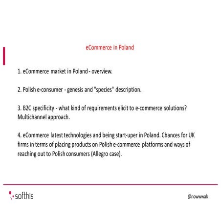 E commerce in Poland - Softhis for BPCC @nowwwak