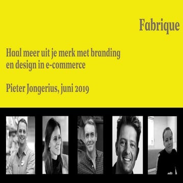 Branding en design in e-commerce: in-house of agency?