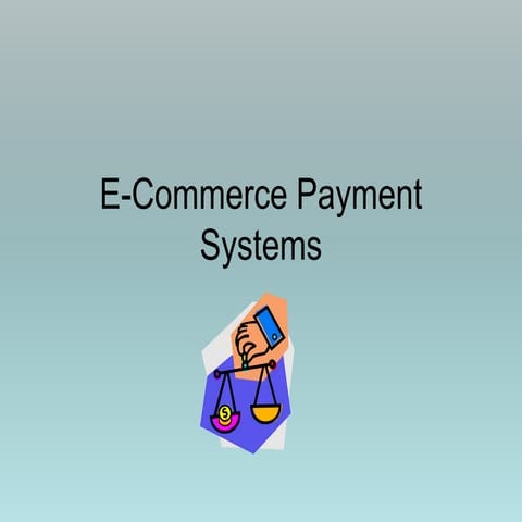 E commerce payment systems 